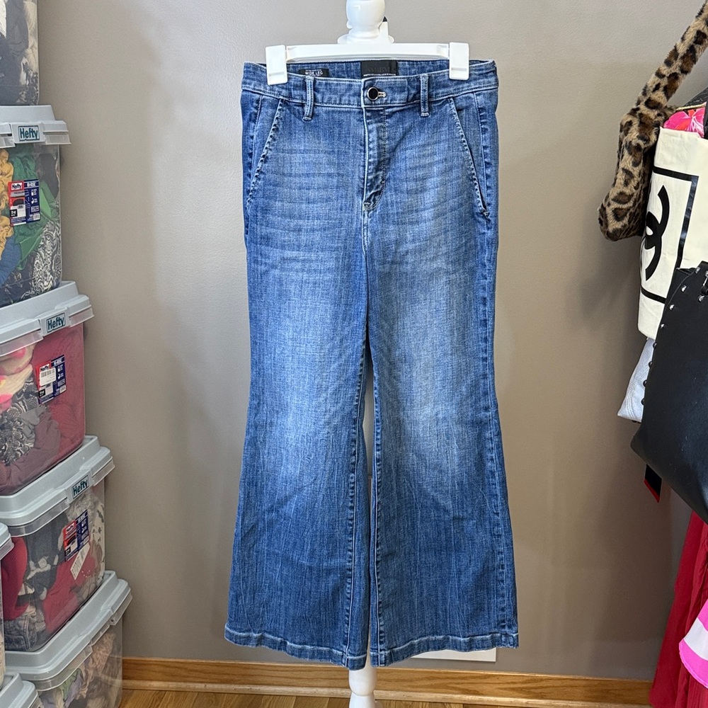 White House Black Market Flare Blue Jeans